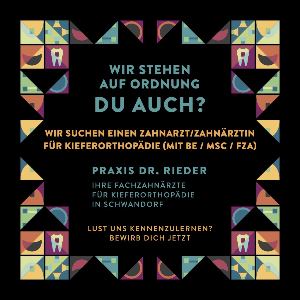 Stellenangebot Zahnarzt Zahnärztin M.Sc. FZA Kieferorthopädie Schwandorf Amberg Regensburg